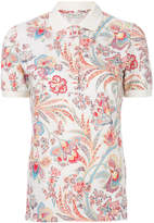 Etro floral print polo shirt 