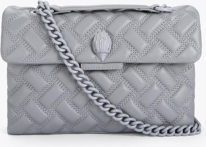 Kurt Geiger Women's Cross Body Bag Grey Leather Kensington Drench -  ShopStyle