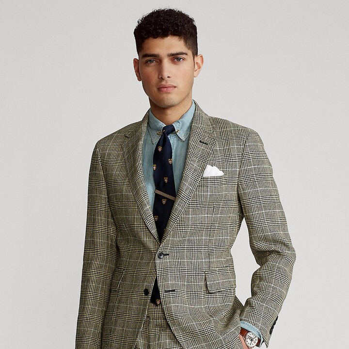 Ralph Lauren Polo Glen Plaid Linen Suit Jacket - ShopStyle