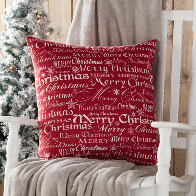 Greendale Home Fashions Merry Christmas Polyester Throw Pillow