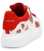 Alexander McQueen Floral-Print Leather Platform Sneakers