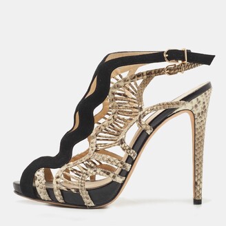 靴 Alexandre birman python sandal ALEXANDRE BIRMAN Python sandals | NET-A-PORTER