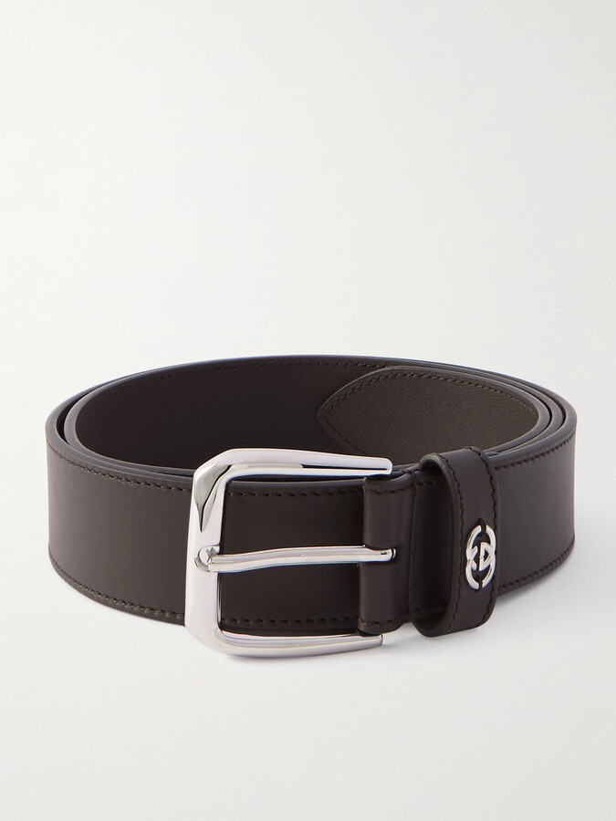 3.5cm Logo-Embellished Leather Belt