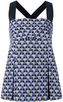 Prada - geometric print blouse - women - coton/Spandex/Elasthanne - 42
