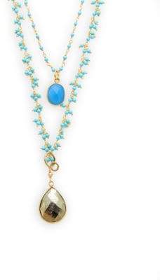 Turquoise & Chalcedony Layered Necklace