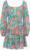 Thumbnail for your product : Rixo Roxy gathered floral-print cotton-blend mini dress