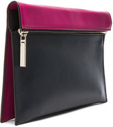 Thumbnail for your product : Victoria Beckham Zip Pouch Crossbody Bag in Ink & Magenta