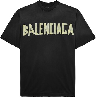 Balenciaga Tape Logo Cotton T-shirt - ShopStyle