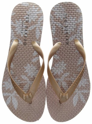 ted baker rose gold flip flops uk