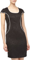 Thumbnail for your product : Marc New York 1609 Marc New York by Andrew Marc Printed Jacquard Sheath Dress, Black