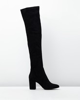 Thumbnail for your product : Therapy Women's Black Knee-High Boots - Hanover Faux Suede Boots