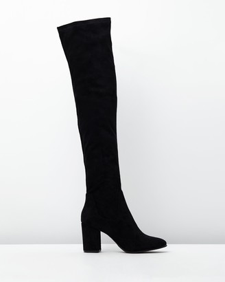 Therapy Women's Black Knee-High Boots - Hanover Faux Suede Boots