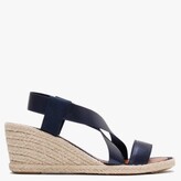 Thumbnail for your product : Daniel Coopster Blue Metallic Elasticated Strap Wedge Sandals