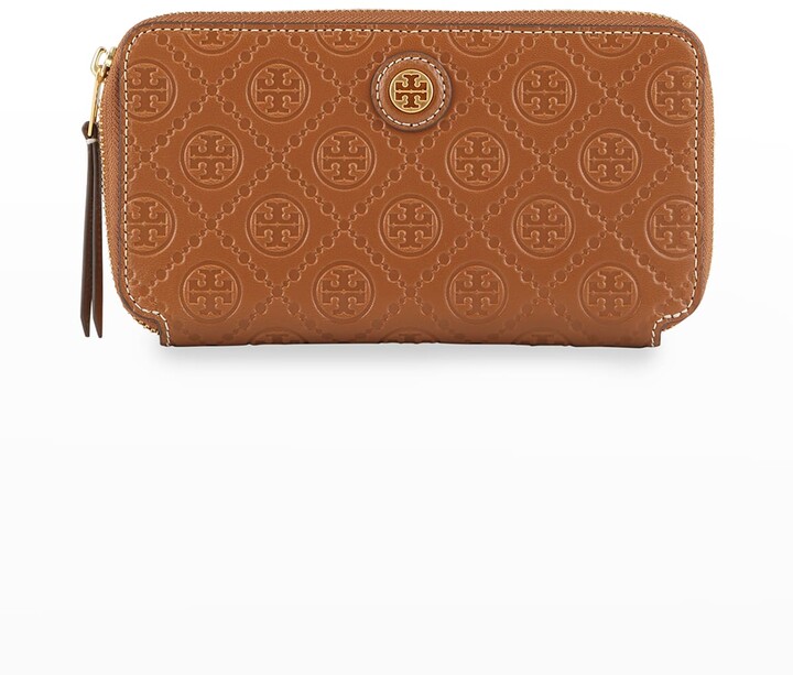 Tory Burch T Monogram Leather Zip Continental Wallet - ShopStyle