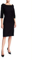 Thumbnail for your product : Donna Karan Foldover Boat-Neck Pleated Sheath Dress