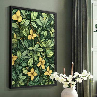 Winston Porter WM MORRIS Series DCCCXXVI -Premium Framed Print -Ready to Hang - No Nails Required