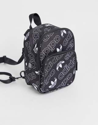 adidas mini backpack in trefoil print