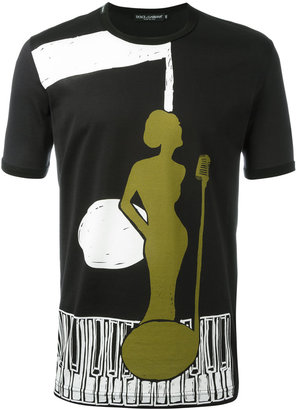 Dolce & Gabbana jazz singer print T-shirt