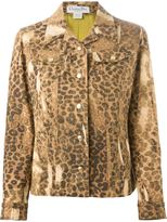 Christian Dior Vintage Leopard Print Denim Jacket
