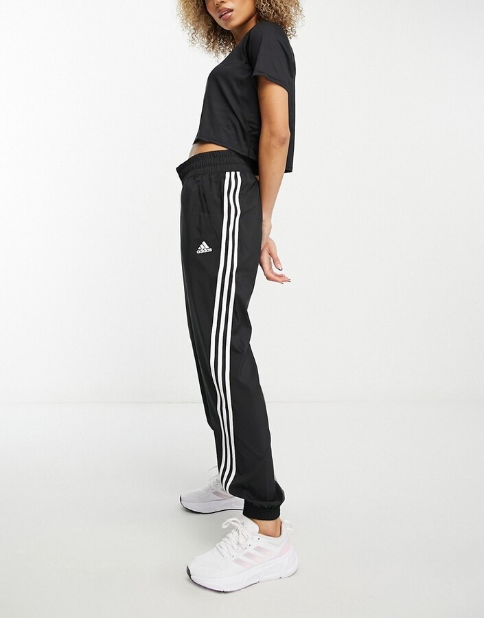 adidas Training Train Icons 3 stripe sweatpants in black - ShopStyle  Activewear Pants