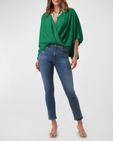 Thumbnail for your product : Trina Turk Concourse 3/4-Sleeve Draped Crepe Top