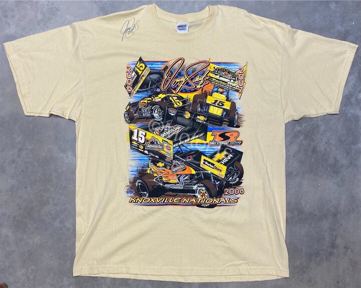 2008 Nos Donny Schatz Parker Store Knoxville Nationals Autographed Sprint Car Tee - 2xl