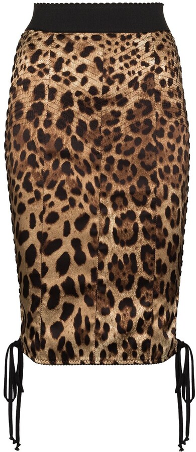 high waisted leopard skirt