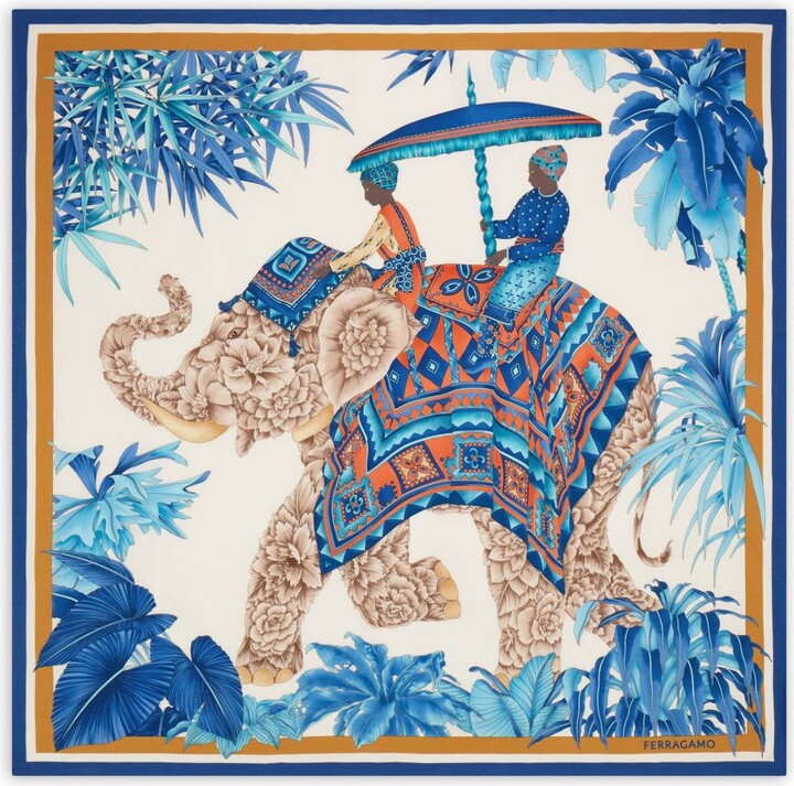 Ferragamo Printed Silk Foulard