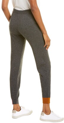 Chinti and Parker Contrast Trim Wool & Cashmere-Blend Track Pant