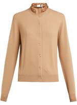 Thumbnail for your product : Burberry Tb Monogram-scarf Cashmere Cardigan - Womens - Camel