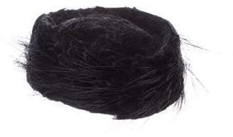 Oscar de la Renta Feather Hat Black Feather Hat