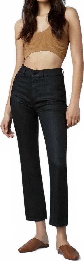 DL1961 - Women's Wax Coated Patti Straight Jean In Black