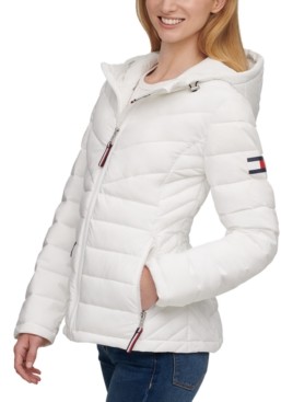 tommy hilfiger puffer jacket white