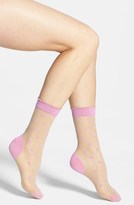Thumbnail for your product : Pretty Polly 'Pink Spot' Ankle Socks