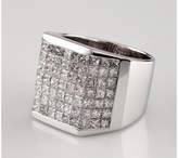Thumbnail for your product : 18K White Gold with Diamond Plaque Ring Size 13.5