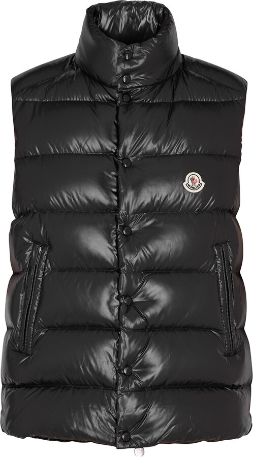 Moncler Tib Black Quilted Shell Gilet - 4 - ShopStyle Vests