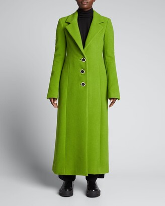 ankle length black wool coat