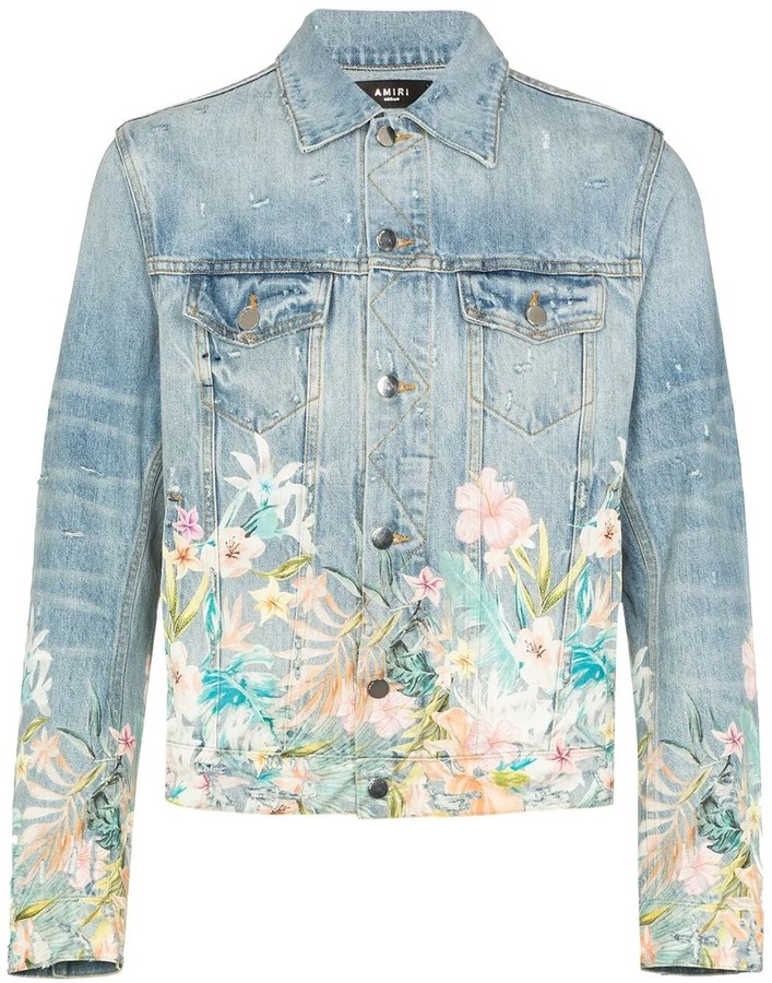 floral jean jacket mens