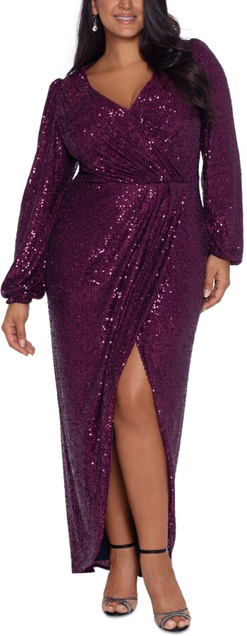 plus size wine dress