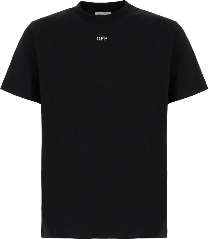 Off-White embroidered-logo cotton T-shirt