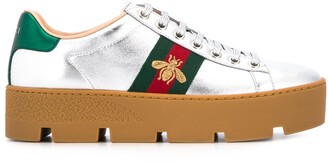 Gucci Ace embroidered platform sneaker