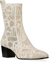 Thumbnail for your product : Chloé Goldee Lace Zip Booties