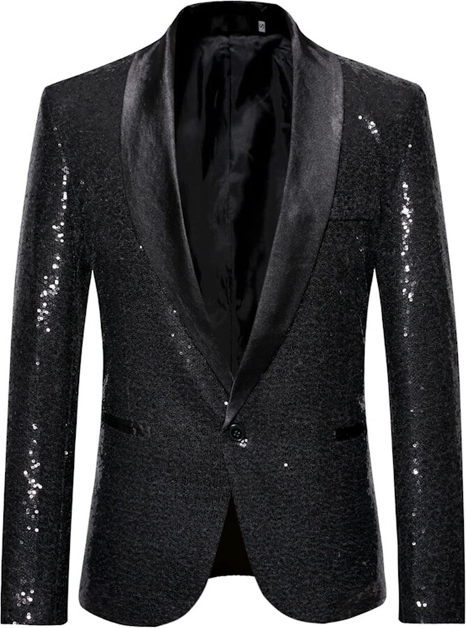 mens glitter jacket uk