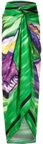Thumbnail for your product : AMIR SLAMA Pintura Verde oversized beach skirt