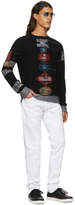 Thumbnail for your product : Valentino Black Cashmere Reverse Embroidered Sweater
