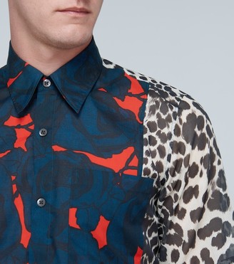 Dries Van Noten Floral and leopard printed shirt
