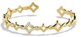 Thumbnail for your product : David Yurman Venetian Quatrefoil Cuff Bracelet with Diamonds in Gold