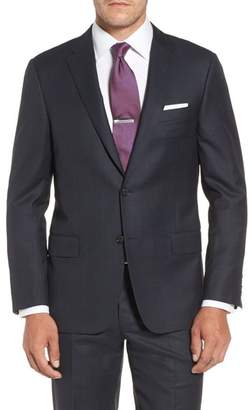 Hickey Freeman Classic B Fit Plaid Wool Suit