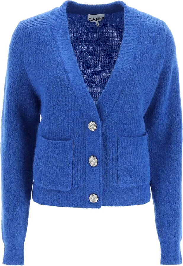 Ganni Crystal Buttons Cardigan ShopStyle