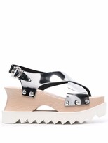 Thumbnail for your product : Stella McCartney Elyse metallic platform sandals
